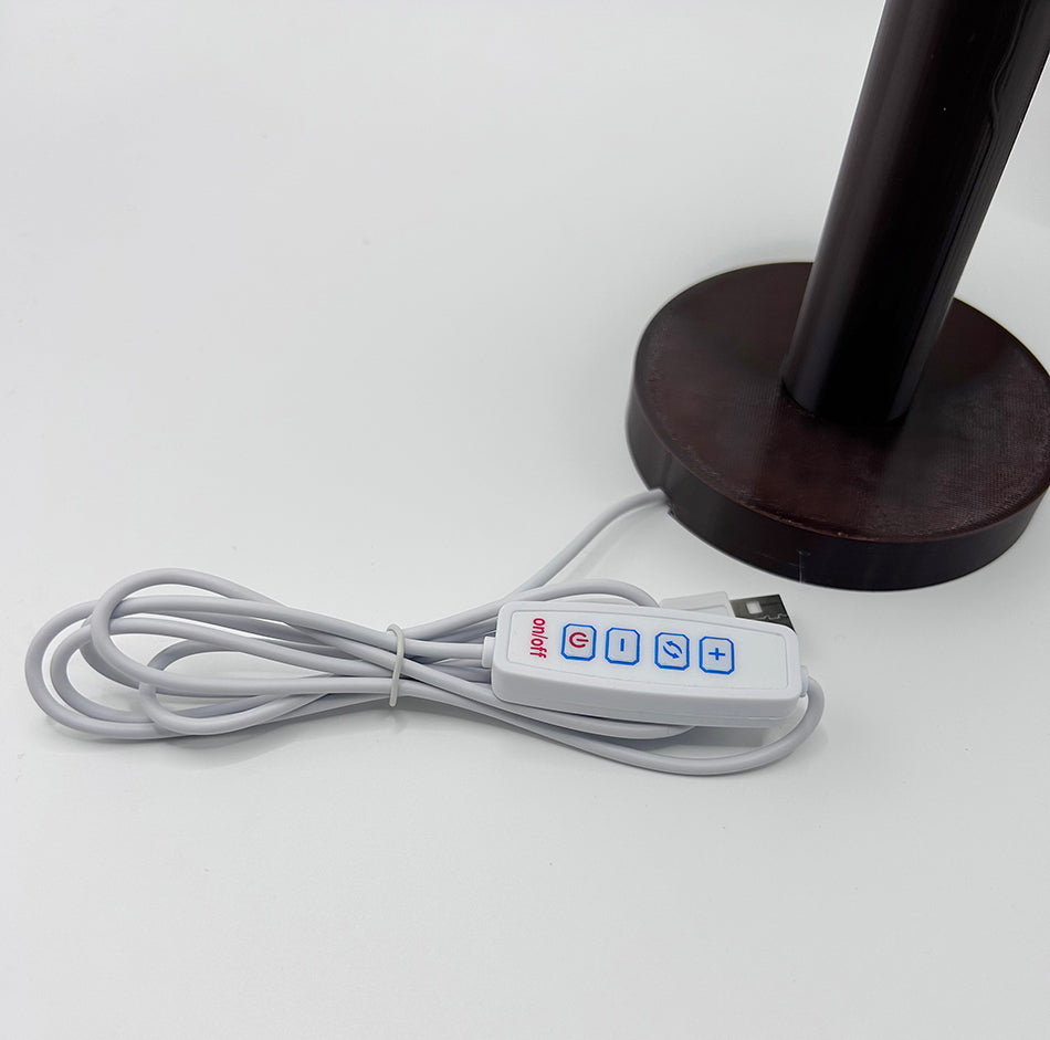 3D Printed Table Lamp, Elegant Table Lamp for Bedroom/Study, Retro Style, Ambient Night Light, USB Powered