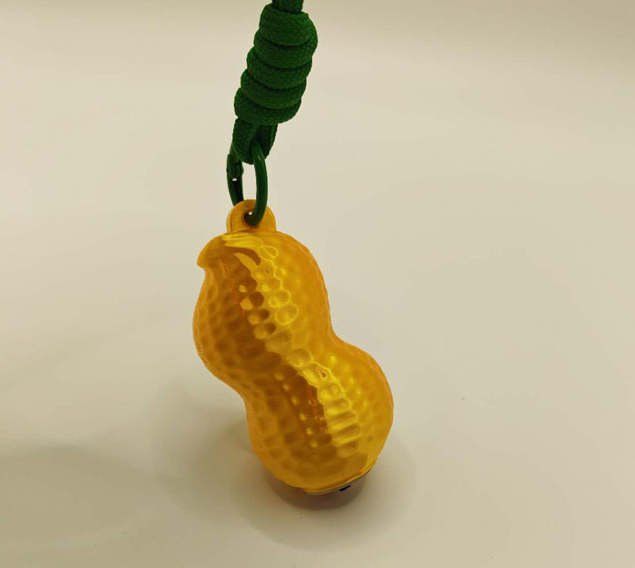 3D Printed Gold Peanut Lamp Pendant, Peanut-Shaped Ambient Light, Night Light, Fashionable Keychain Pendant