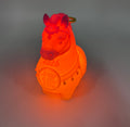 3D Printed Gold Chubby Horse Shaped Lamp Keychain Pendant Night Light Ambient Light Warm Light Button Battery