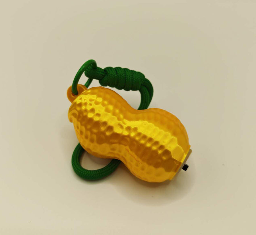 3D Printed Gold Peanut Lamp Pendant, Peanut-Shaped Ambient Light, Night Light, Fashionable Keychain Pendant