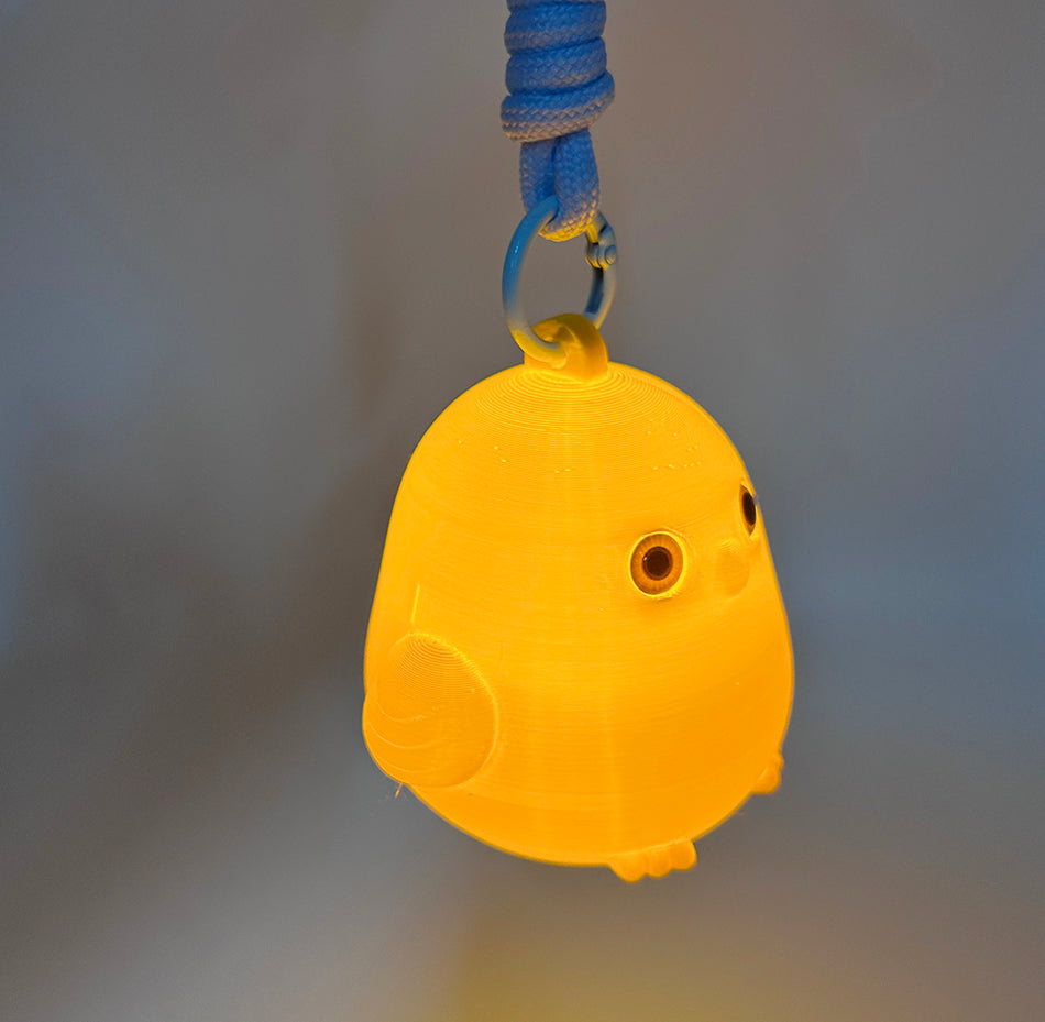 3D Printed Cute Golden Chick Lamp 2026 Pendant Night Light Ambient Light Fashion Keychain Pendant Lamp