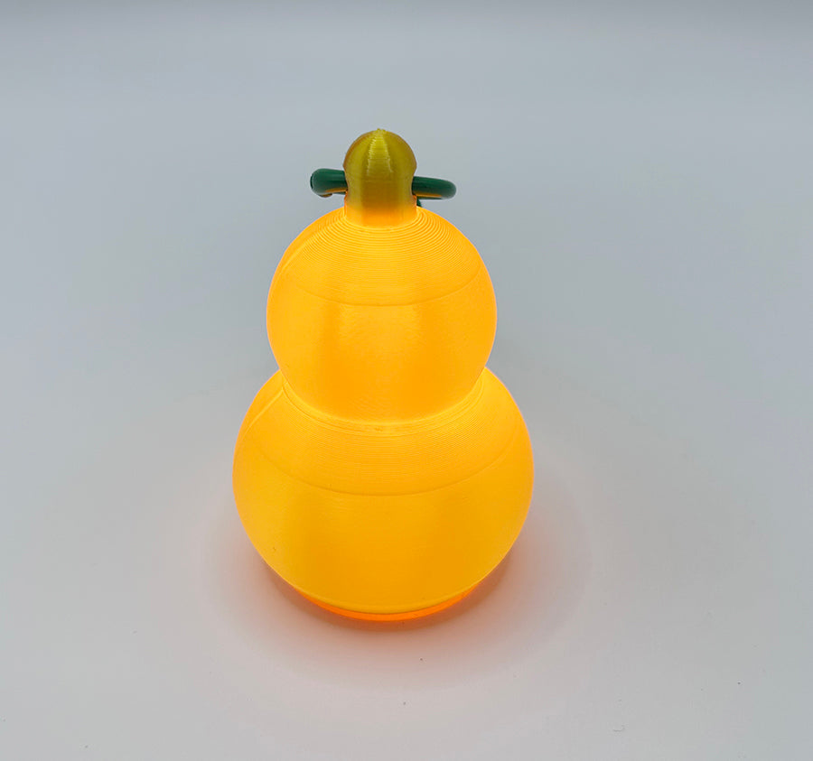 3D Printed Gold Gourd-Shaped Lamp Keychain Pendant Night Light Ambient Light Warm Light Button Battery Pack (2 Pack)