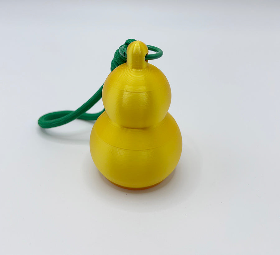 3D Printed Gold Gourd-Shaped Lamp Keychain Pendant Night Light Ambient Light Warm Light Button Battery Pack (2 Pack)