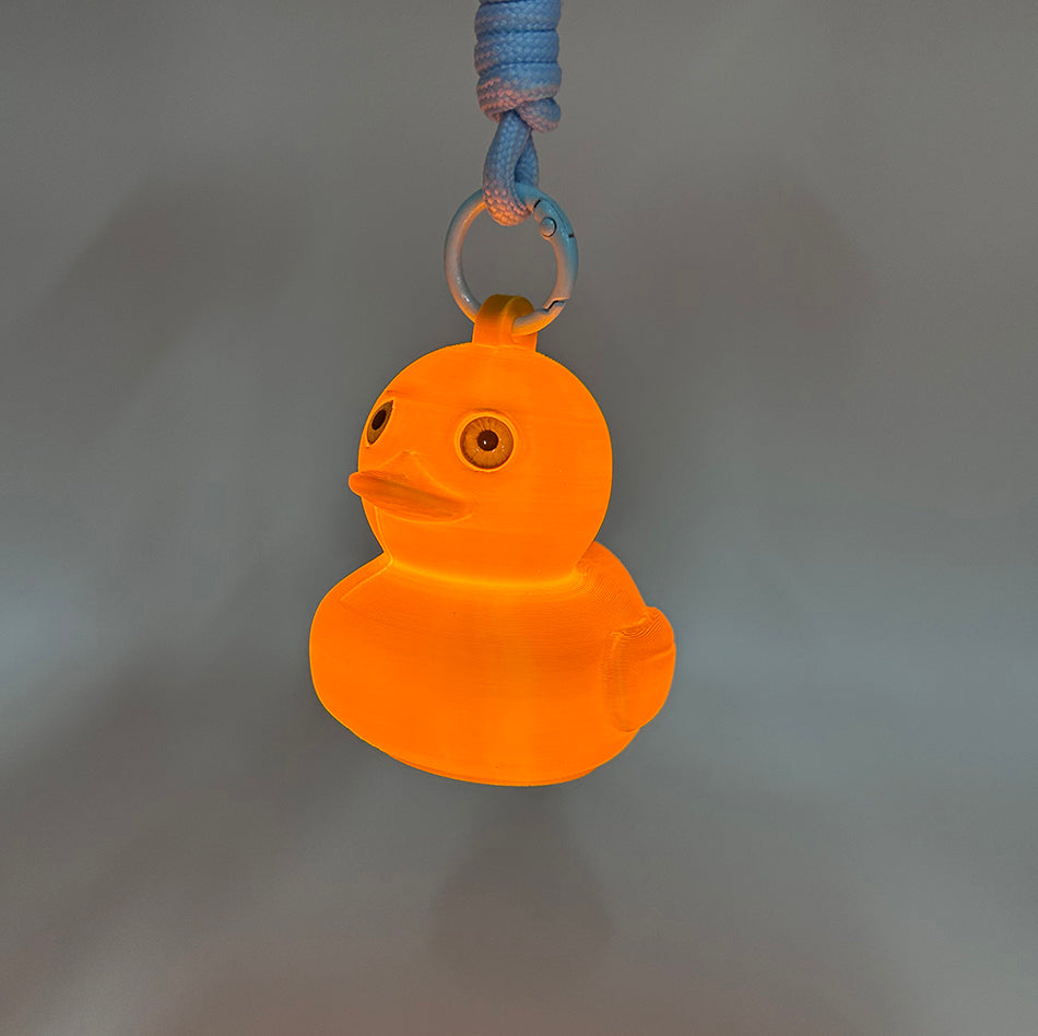 3D Printed Bright Gold 2026 Duck Pendant Lamp, Cute Duck Night Light, Stylish Keychain Lamp