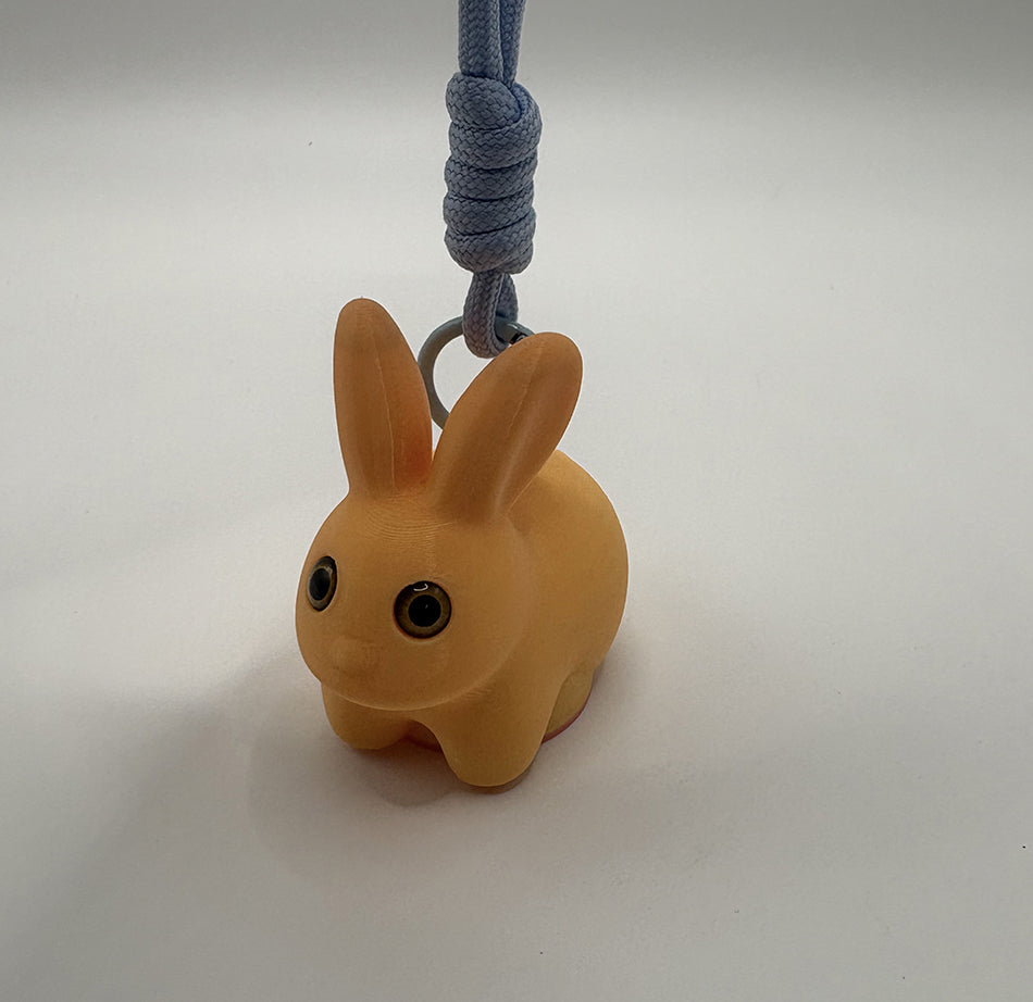 3D Printed 2026 Bunny Pendant Lamp with Orange-Yellow Gradient Color: Stylish and Cute Bunny Keychain Lamp