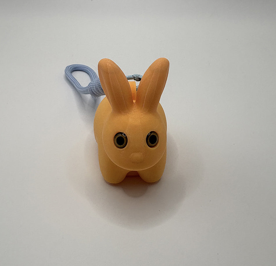 3D Printed 2026 Bunny Pendant Lamp with Orange-Yellow Gradient Color: Stylish and Cute Bunny Keychain Lamp
